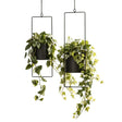 Hängetopf Blumentopf Metall schwarz indoor outdoor Balkon Fenster Blumenampel 2er set - Blumenampel Set
