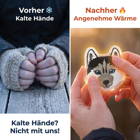 Handwärmer Husky 3er Set – wiederverwendbare Taschenwärmer - Handwärmer