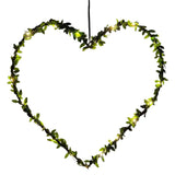 Herz Stern Fenster LED Silhouette Warmweiß Weihnachtsbeleuchtung 30cm Deko grün - Herz - Weihnachtsbeleuchtung