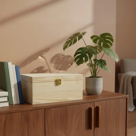 Holzkiste mit Deckel Dekokiste Schatzkiste Hochzeit Kindergeburtstag Aufbewahrung - Holzkiste mit Deckel