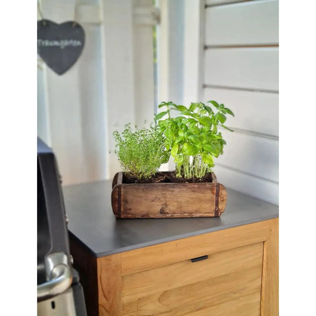 Holzkiste Ziegelform Ziegelsteinform Kiste recyceltes Holz Kasten 30 cm - Holzkiste