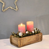 Holzkiste Ziegelform Ziegelsteinform Kiste recyceltes Holz Kasten 31 cm Original rustikal - Holzkiste