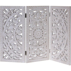 Holzornament weiß 60x45 cm shabby Landhaus Mandala Holzbild Ornament B-Ware - Ornament