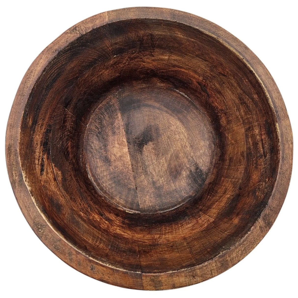 Holzschale Mango Holz Schale Dekoschale Brotschale Mangoholz Ø 30 x Höhe 9,5 cm - Holzschale