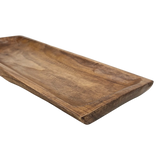 Holztablett Holzbrett Dekoschale Holzschale braun 58x22 cm Kerzentablett Dekobrett XXL - Dekobrett
