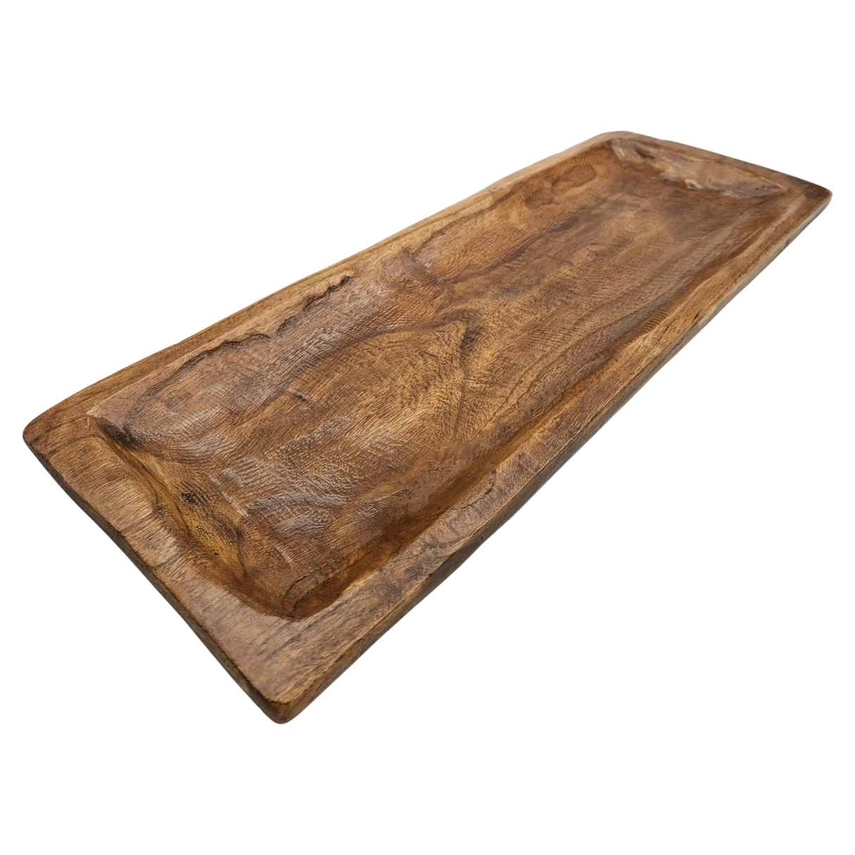 Holztablett Holzbrett Dekoschale Holzschale braun 58x22 cm Kerzentablett Dekobrett XXL - Dekobrett