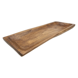 Holztablett Holzbrett Dekoschale Holzschale braun 58x22 cm Kerzentablett Dekobrett XXL - Dekobrett