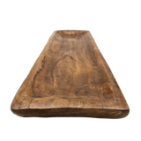 Holztablett Holzbrett Dekoschale Holzschale braun 58x22 cm Kerzentablett Dekobrett XXL - Dekobrett