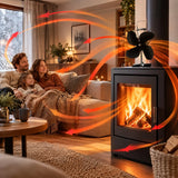 Kaminventilator mit 4 Flügeln – Wärmebetriebener Ofenventilator für bessere Wärmeverteilung - Ventilator