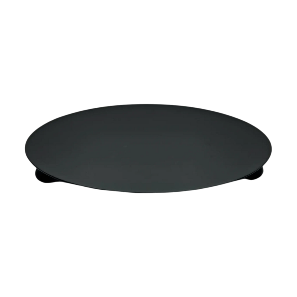 Kerzenhalter schwarz 4 Stück Stumpenkerzen Teller Kerzenteller Weihnachten 12 cm - Kerzenhalter