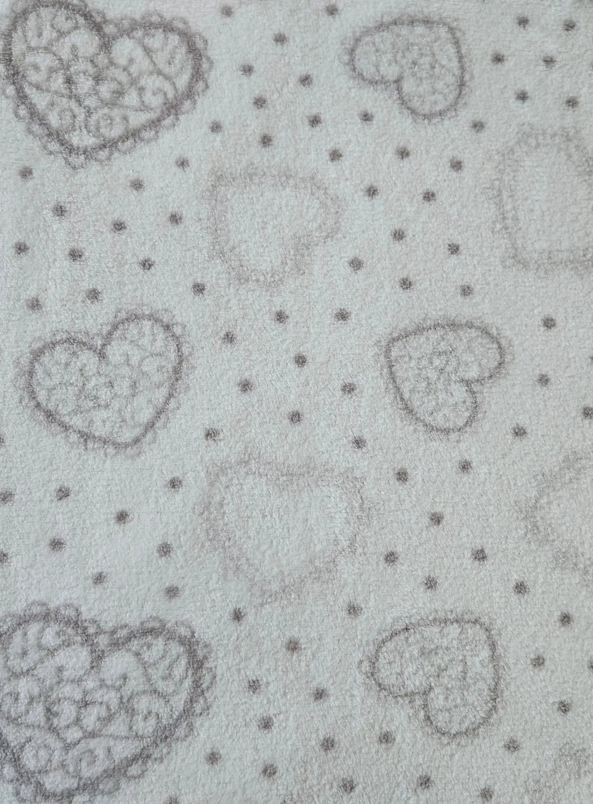 Kuscheldecke Decke Tagesdecke Herz 150x200 cm Creme Grau Beige Rot Wohndecke - Wohndecke