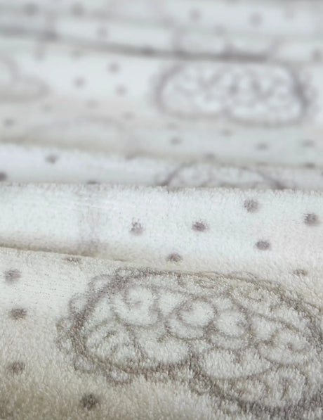 Kuscheldecke Decke Tagesdecke Herz 150x200 cm Creme Grau Beige Rot Wohndecke - Creme - Wohndecke