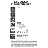 Lampe LED ohne Kabel Touch Tischleuchte Tischlampe Leuchte kabellos dimmbar - Lampe