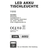 Lampe LED ohne Kabel Touch Tischleuchte Tischlampe Leuchte kabellos dimmbar - Lampe