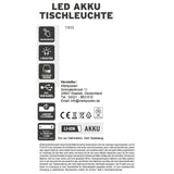 Lampe LED ohne Kabel Touch Tischleuchte Tischlampe Leuchte kabellos dimmbar - Lampe