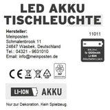 Lampe LED ohne Kabel Touch Tischleuchte Tischlampe Leuchte kabellos dimmbar - Lampe