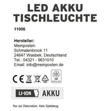 Lampe LED ohne Kabel Touch Tischleuchte Tischlampe Leuchte kabellos dimmbar - Lampe