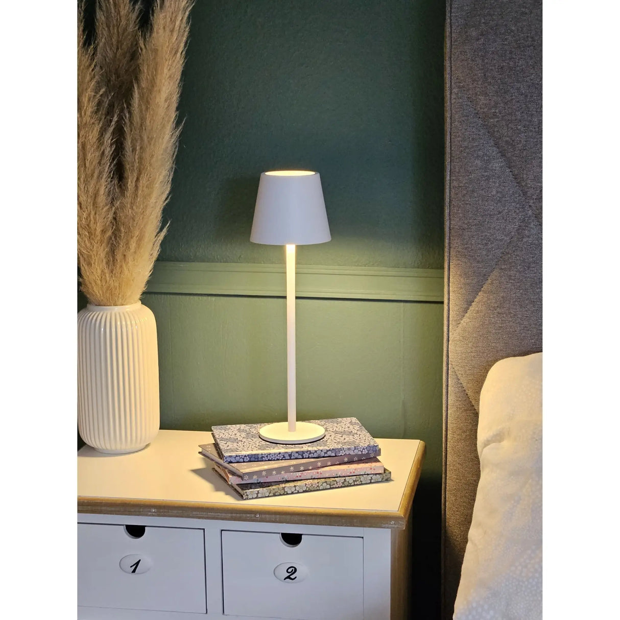 Lampe LED ohne Kabel Touch Tischleuchte Tischlampe Leuchte kabellos dimmbar - Lampe