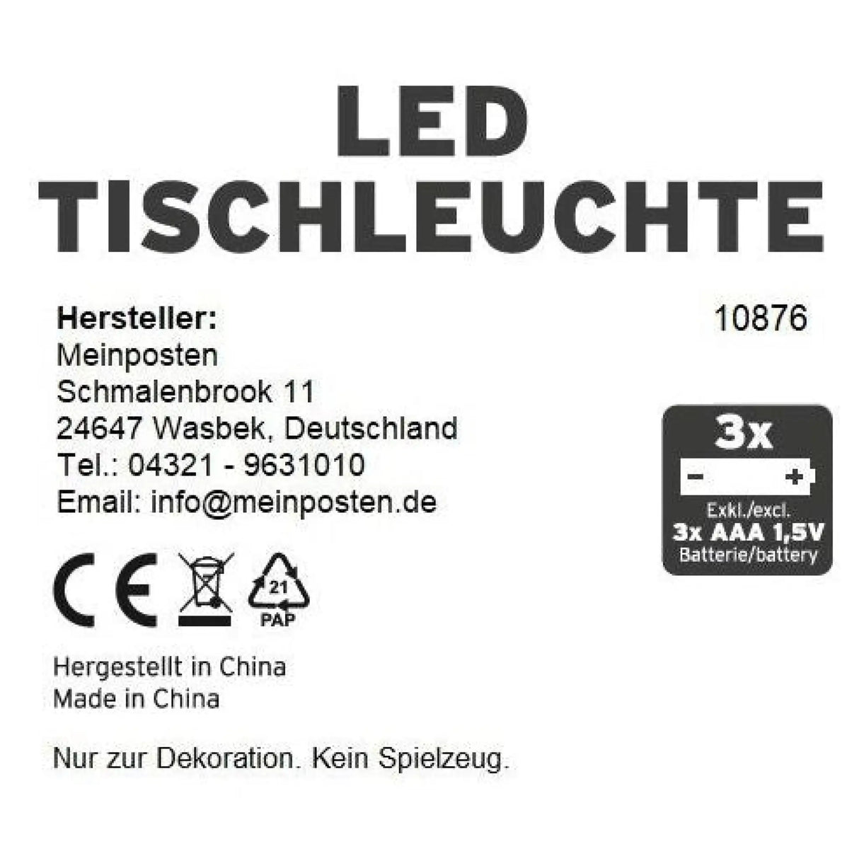 Lampe Leuchte kleine Tischleuchte LED Camping dimmbar tragbar batteriebetrieben - Campinglampe