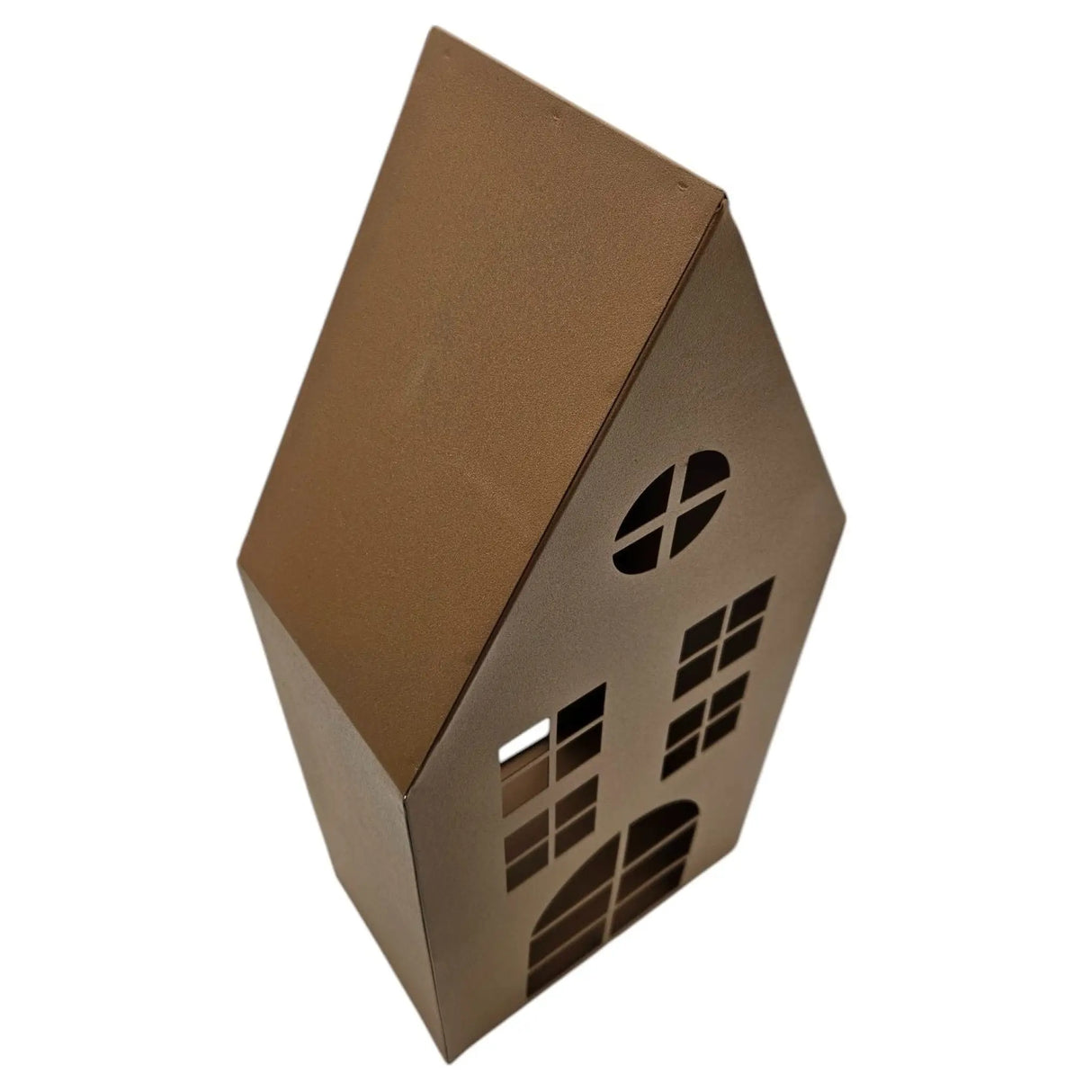 Laternenhaus Windlicht Kerzenhalter Rostoptik Haus Metall Deko Laterne 40 cm - Windlicht Laternenhäuser