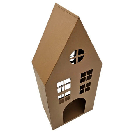 Laternenhaus Windlicht Kerzenhalter Rostoptik Haus Metall Deko Laterne 40 cm - Windlicht Laternenhäuser