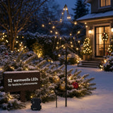 LED Gartenstecker Stern Weihnachtsbeleuchtung batteriebetrieben Timer warmweiß - Gartenstecker Stern