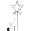 LED Gartenstecker Stern Weihnachtsbeleuchtung batteriebetrieben Timer warmweiß - Gartenstecker Stern