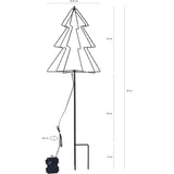 LED Gartenstecker Tannenbaum Weihnachtsbeleuchtung Beleuchtung Timer warmweiß - LED Gartenstecker