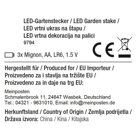 LED Gartenstecker Tannenbaum Weihnachtsbeleuchtung Beleuchtung Timer warmweiß - LED Gartenstecker
