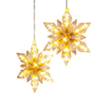 LED Weihnachtsstern 2er Set – 24 cm – warmweiß mit 6-Stunden-Timer batteriebetrieben - Lichterkette LED