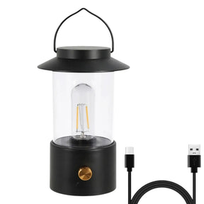 Leuchte Lampe Campinglampe stufenlos Dimmbar LED schwarz Laterne AKKU USB - Leuchte Touch