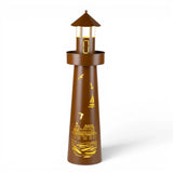 Leuchtturm LED Rostoptik Pflanzturm Pflanzschale Maritim Gartenbeleuchtung 80x20 cm - Leuchtturm