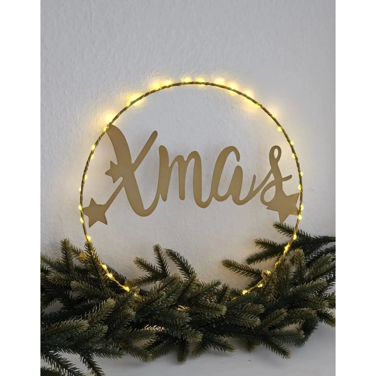 Lichterkranz Weihnachtsbeleuchtung LED warmweiß Weihnachtsdeko Ring Kranz Ø 30 cm B-WARE - LED Türkranz