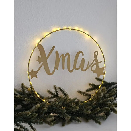 Lichterkranz Weihnachtsbeleuchtung LED warmweiß Weihnachtsdeko Ring Kranz Ø 30 cm B-WARE - LED Türkranz