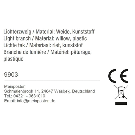 Lichterzweige LED warmweiß Weide Lichterkette Lichterzweig Timer Höhe 100 cm - Lichterzweig LED