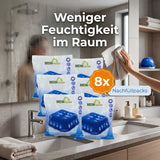Luftentfeuchter Nachfüllpack 8 × 400 g – Granulat Nachfüllbeutel - Luftentfeuchter