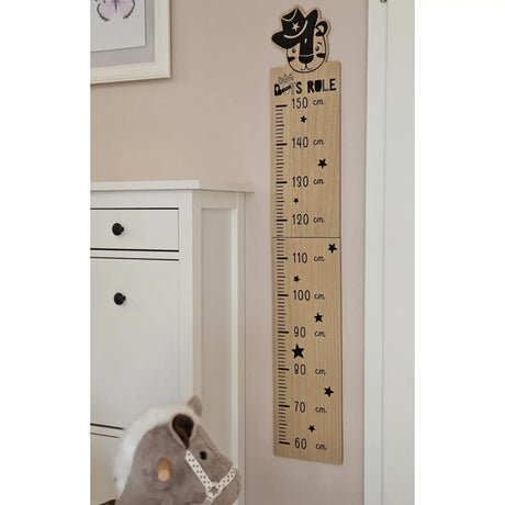 Messlatte Kinder Holz 60-150 cm Größenmesser Jungen und Mädchen Pandabär Tiger Zebra - Messlatte