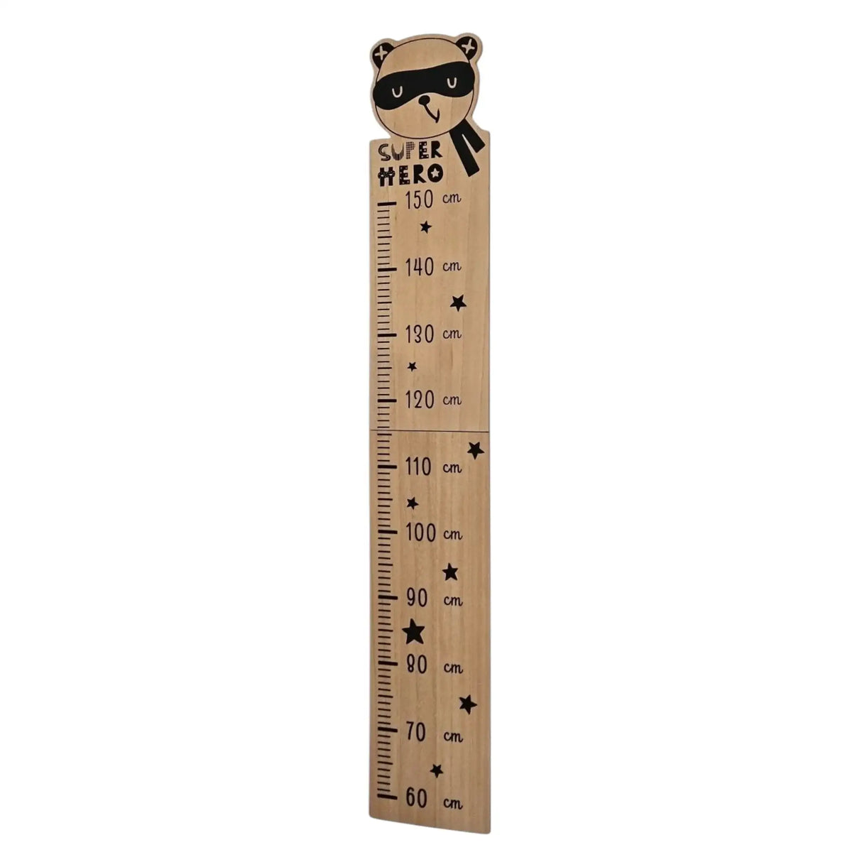 Messlatte Kinder Holz 60-150 cm Größenmesser Jungen und Mädchen Pandabär Tiger Zebra - Pandabär - Messlatte