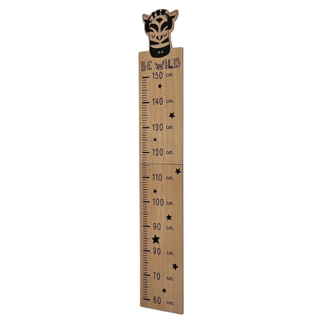Messlatte Kinder Holz 60-150 cm Größenmesser Jungen und Mädchen Pandabär Tiger Zebra - Zebra - Messlatte