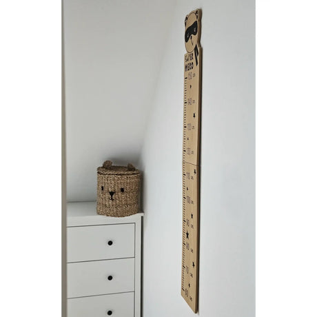 Messlatte Kinder Holz 60-150 cm Größenmesser Jungen und Mädchen Pandabär Tiger Zebra - Messlatte