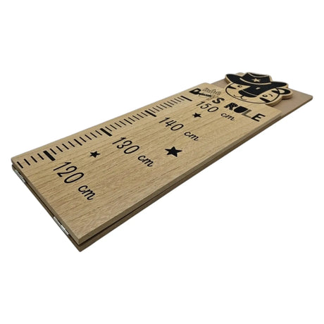 Messlatte Kinder Holz 60-150 cm Größenmesser Jungen und Mädchen Pandabär Tiger Zebra - Messlatte