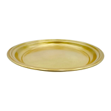 Metallteller Dekoteller rund Gold 30 cm Kerzenteller Kerzentablett Adventsteller Weihnachten - Dekoteller