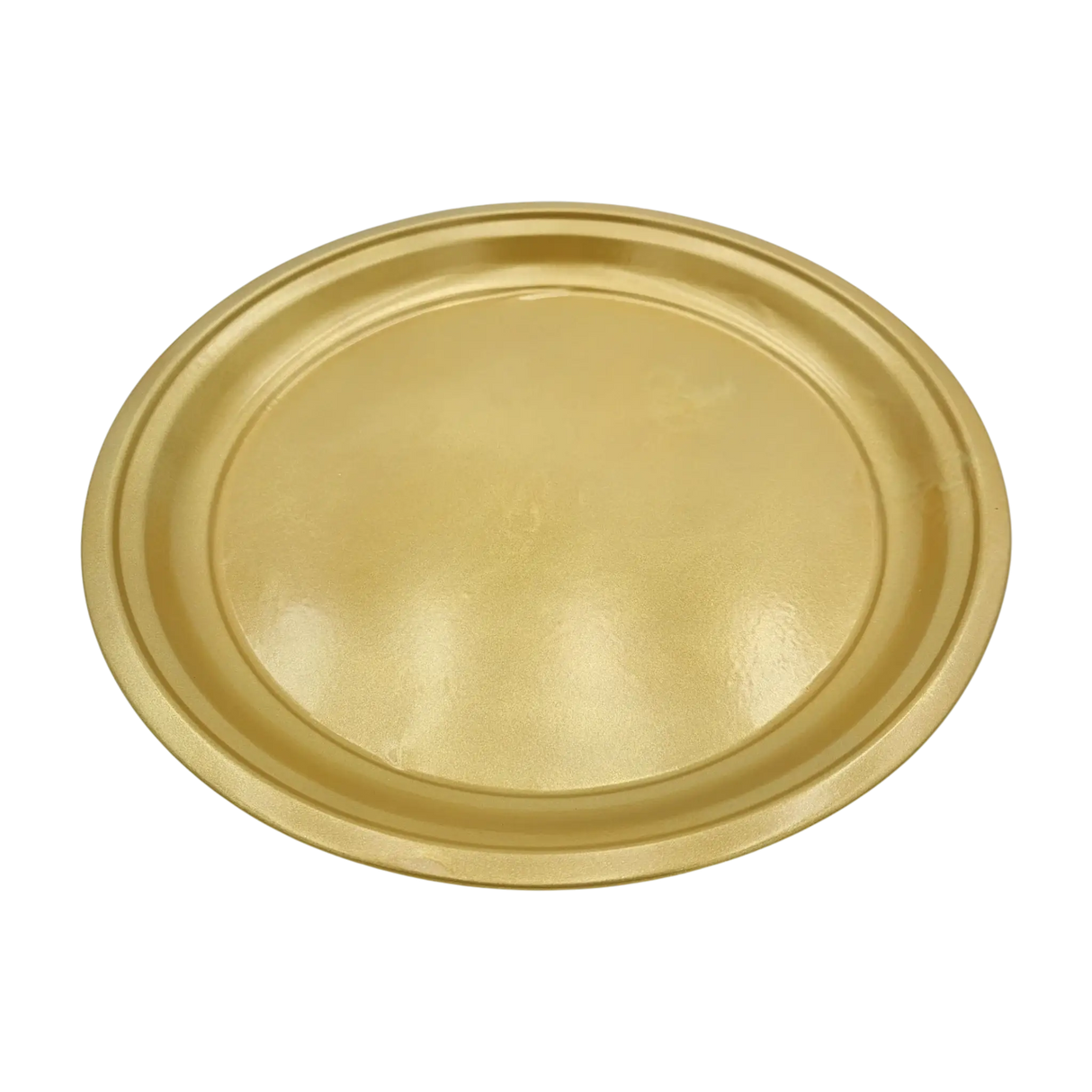 Metallteller Dekoteller rund Gold 30 cm Kerzenteller Kerzentablett Adventsteller Weihnachten - Dekoteller