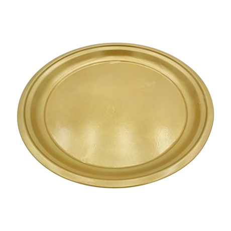 Metallteller Dekoteller rund Gold 30 cm Kerzenteller Kerzentablett Adventsteller Weihnachten - Dekoteller