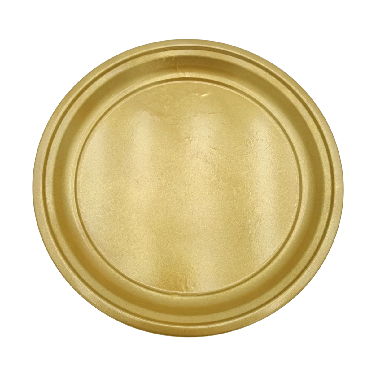 Metallteller Dekoteller rund Gold 36 cm Kerzenteller Kerzentablett Adventsteller B-Ware - Dekoteller