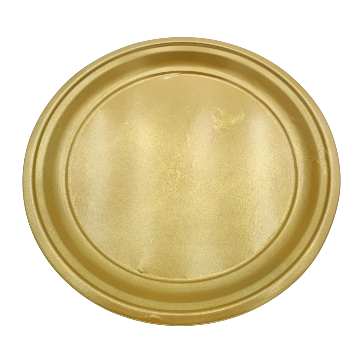 Metallteller Dekoteller rund Gold 36 cm Kerzenteller Kerzentablett Adventsteller B-Ware - Dekoteller