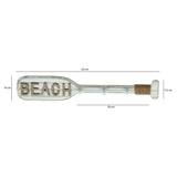 Paddel Hakenleiste 3 Haken weiß Holz Garderobe Dekopaddel Holzpaddel 52 cm BEACH - Deko Paddel