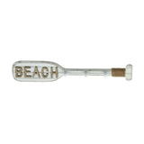 Paddel Hakenleiste 3 Haken weiß Holz Garderobe Dekopaddel Holzpaddel 52 cm BEACH - Deko Paddel