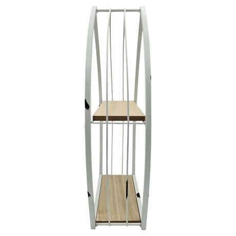 Regal Boot Weiß Wandregal Maritim Metall MDF-Holz 48x32x12 cm Dekoregal Shabby - Wandregal