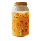 Saftspender Getränkespender mit Zapfhahn 3,75 Liter Kunststoff Wasserspender Pfirsich - Getränkespender